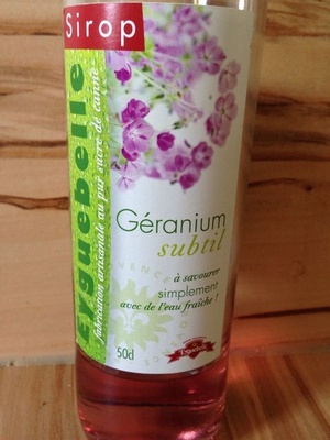 Sirops 50cl - Géranium subtil 